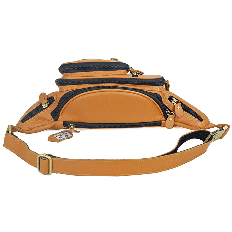 Men Genuine Leather Waist Pack - Motorcycle Gear Backpack recension och pris