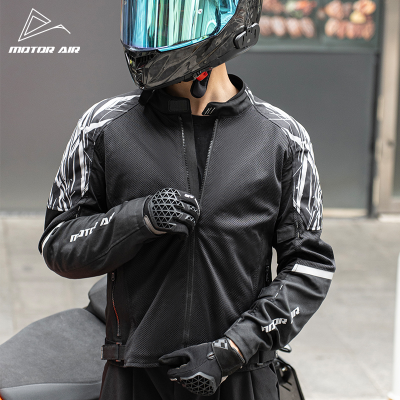 Black Motorcycle Jacket Men's  - Motorcycle Gear Mesh recension och pris