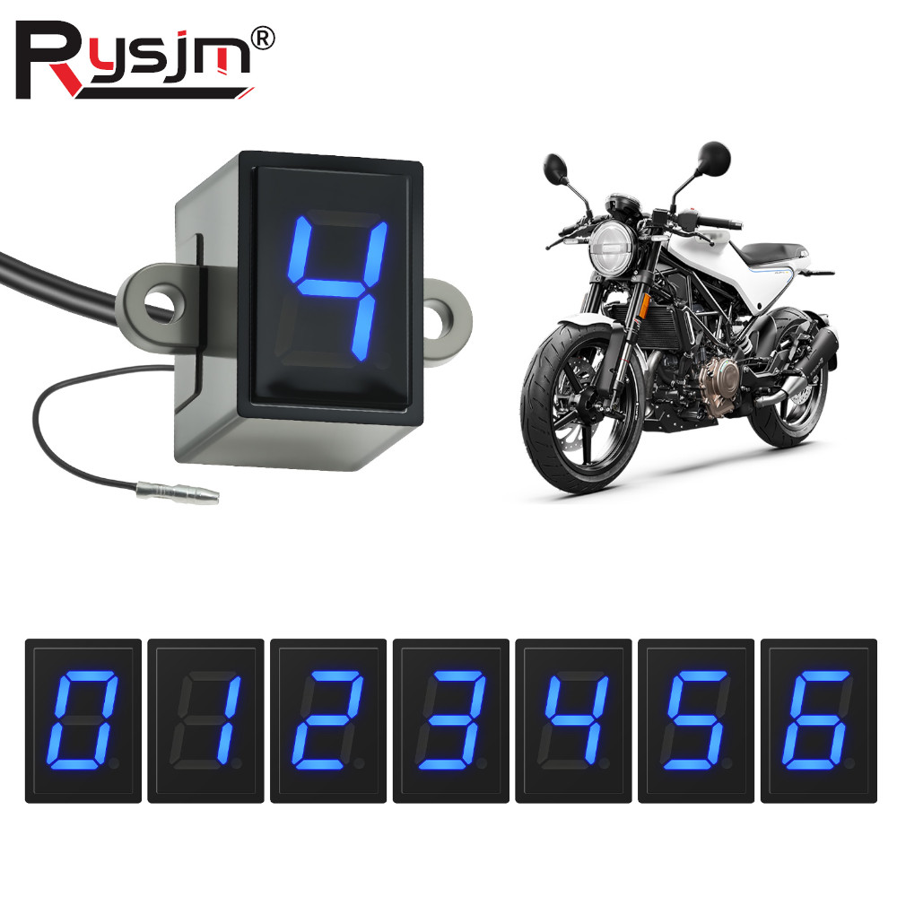 N Blue LED Light 6 Speed Displ - Motorcycle Gear Blue recension och pris