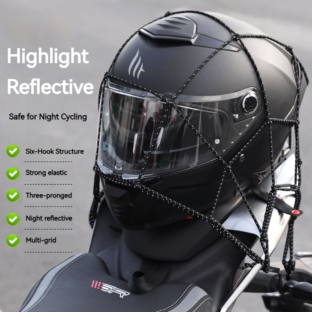 6 Hooks Luggage Net Protective - Motorcycle Gear Mesh recension och pris